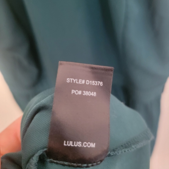 NWT Lulus Air of Romance Forest Green Maxi Dress Size Large - Picture 11 of 13